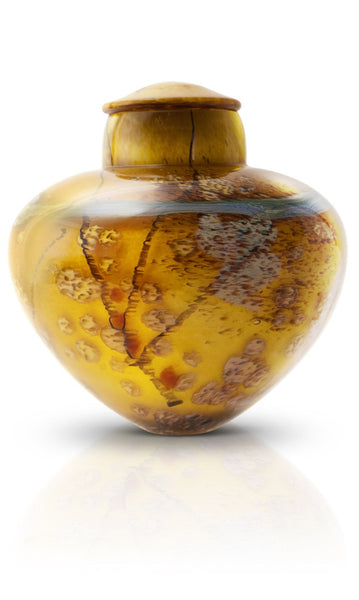 hand blown glass cremation urns for ashes urns in style amber dunes